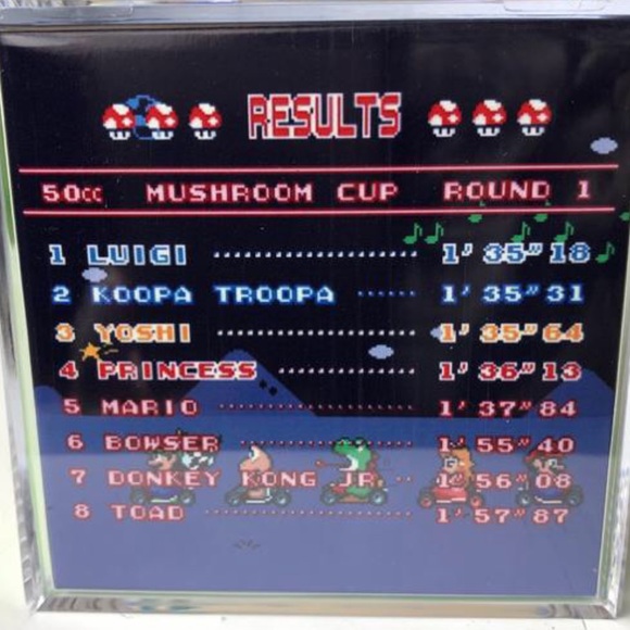 Super Mario Kart 3D Cube Handmade Diorama Snes - Picture 8 of 10